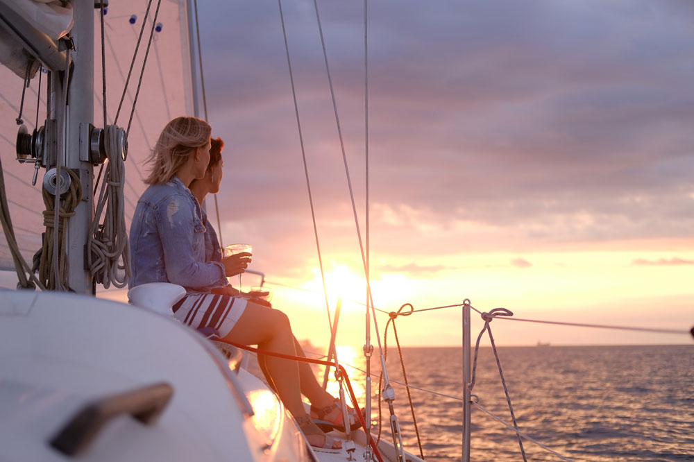 Segelyacht an der Côte d‘Azur